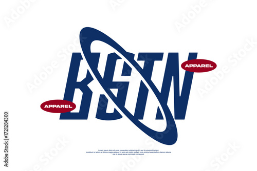boston streetwear fashion vector template 