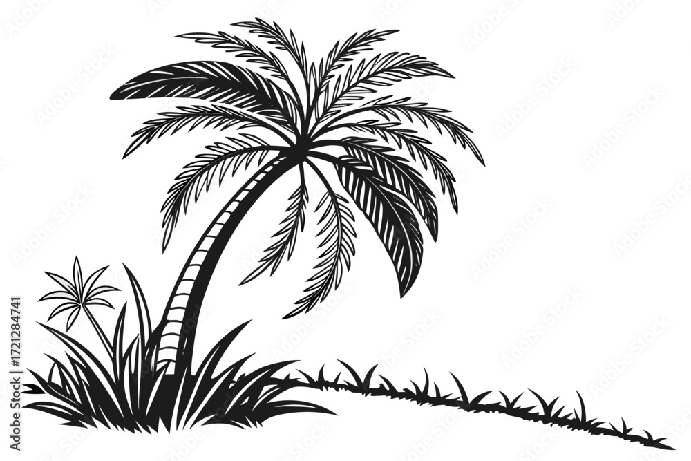 Fototapeta premium palm trees silhouette