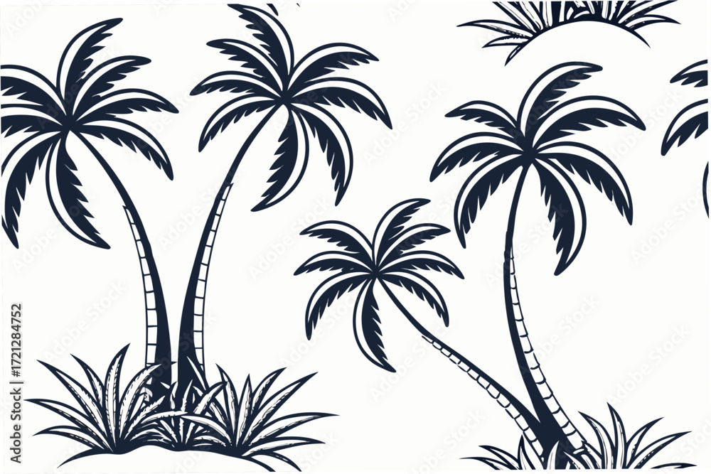 Obraz premium palm trees vector