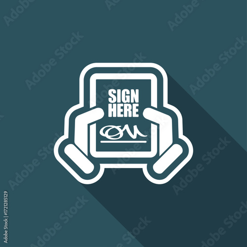 Sign on document