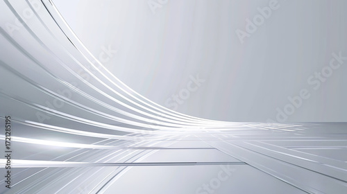 Blue Gray White Conference Background: Modern Corporate Design with Dynamic Layouts, Branding Zones, Stage Backdrops, and Interactive Elements for Professional Summits, Panel Discussions