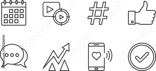Social media marketing strategy and content planning calendar