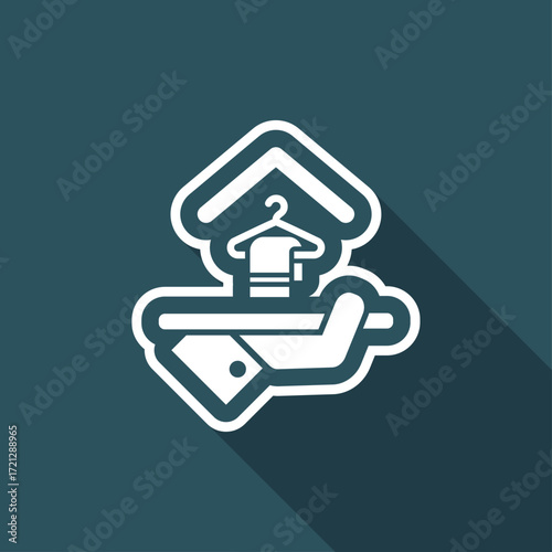 Hotel icon. Room service.