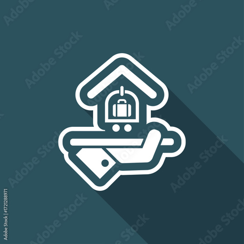 Hotel icon. Baggage service.