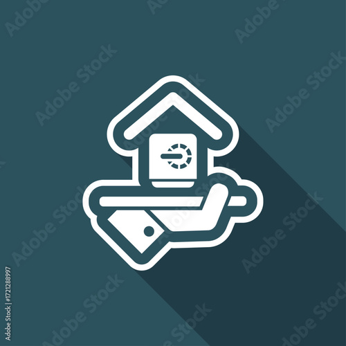 Hotel icon. Strongbox service.