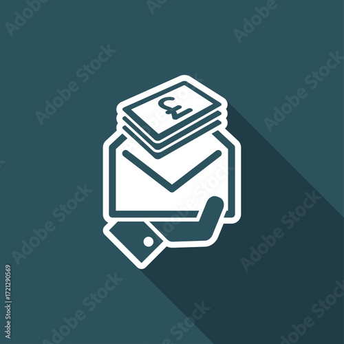 Envelope containing money (Sterling)