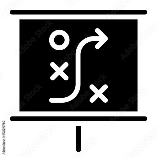 Report Plan  icon glyph style vector illustration	
