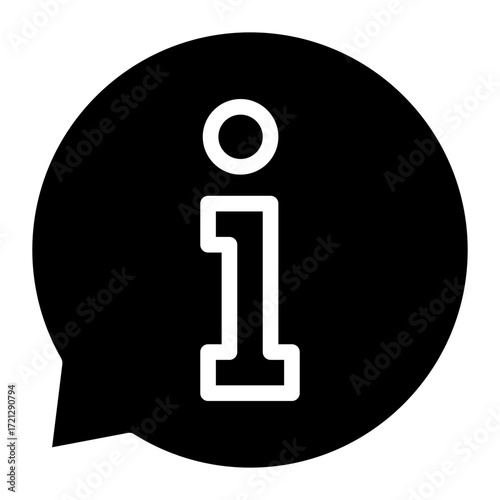 Info  icon glyph style vector illustration	
