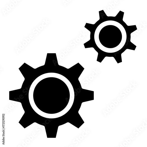Process icon glyph style vector illustration	
