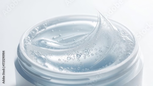 Close-up of a clear gel cream