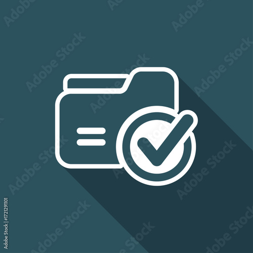 Check folder - Flat minimal icon