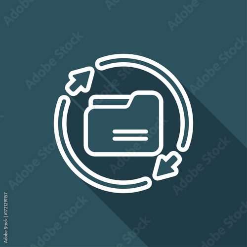 Update folder - Flat minimal icon