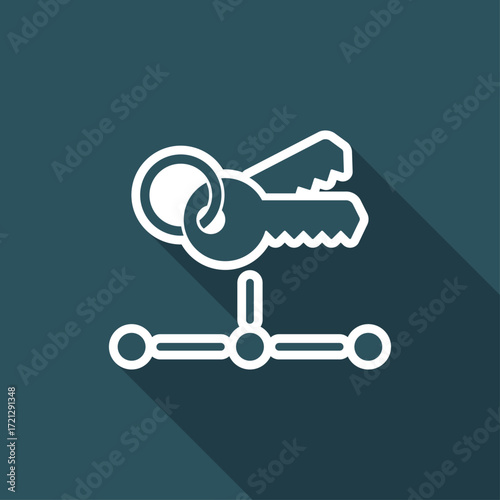 Network key access - Flat minimal icon