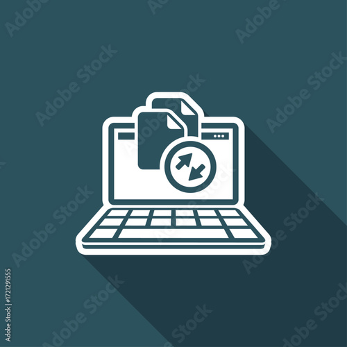 Files transfer - Flat minimal icon