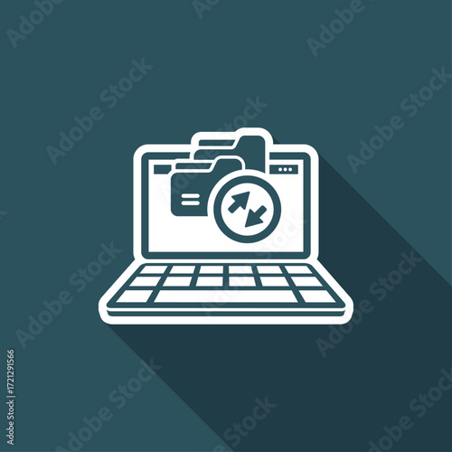 Folders transfer - Flat minimal icon