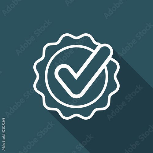 Approval check - Vector flat minimal icon