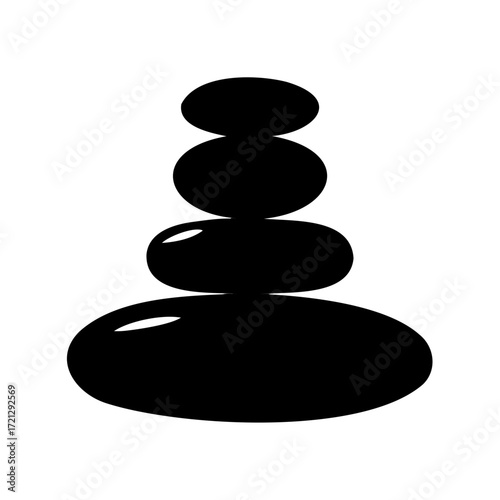 Zen stones art representing balance, harmony, relaxation and tranquility and well being