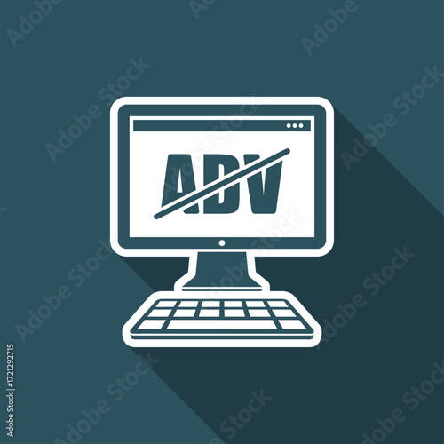 Advertising stop - Vector flat minimal icon