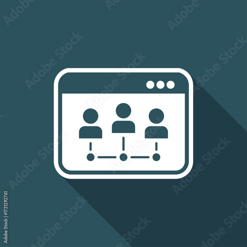 Network box - Vector flat minimal icon