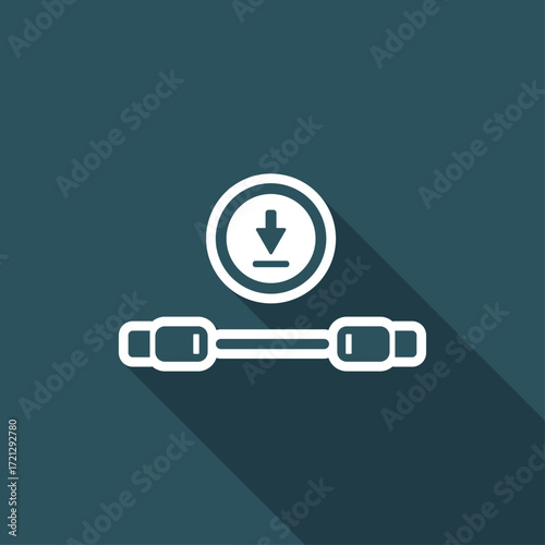 Usb cable for download or transfer data - Vector flat minimal icon