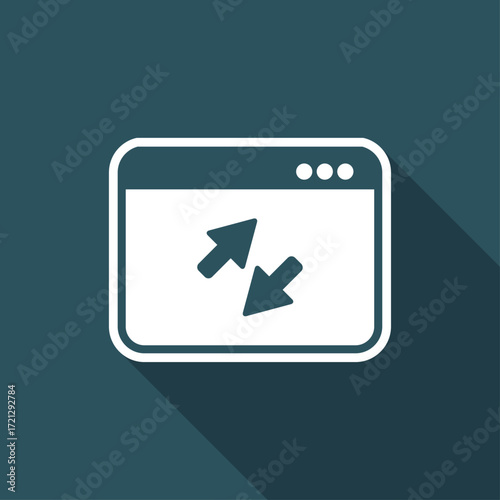 Transfer application window - Vector flat minimal icon