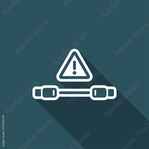 Error cable connection - Vector flat minimal icon
