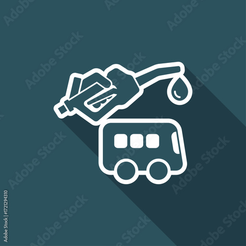Bus fuel - Vector icon