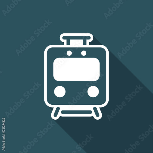 Train flat vector icon
