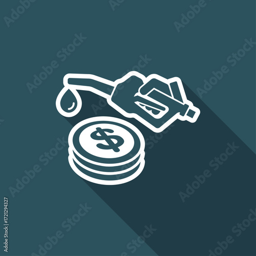 Fuel price - Vector icon