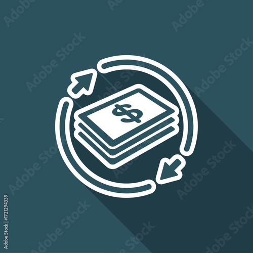 Money transfer icon - Dollars
