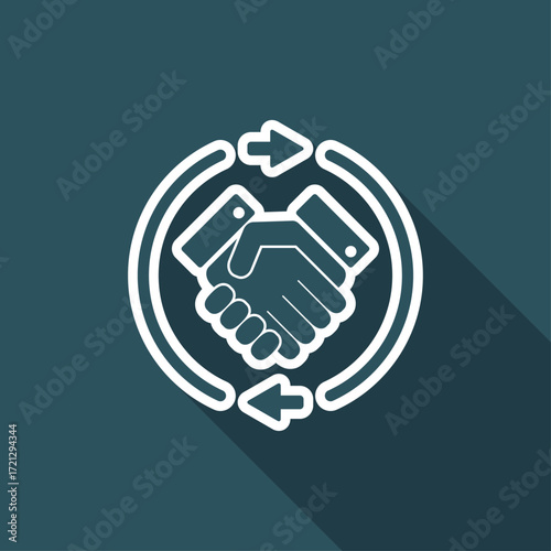 Trade agreement concept icon