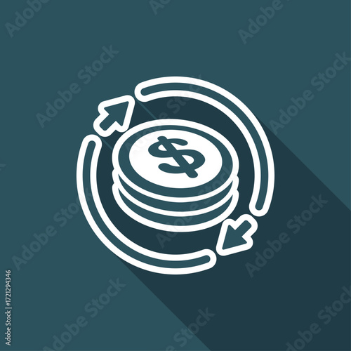 Money exchange icon - Dollars