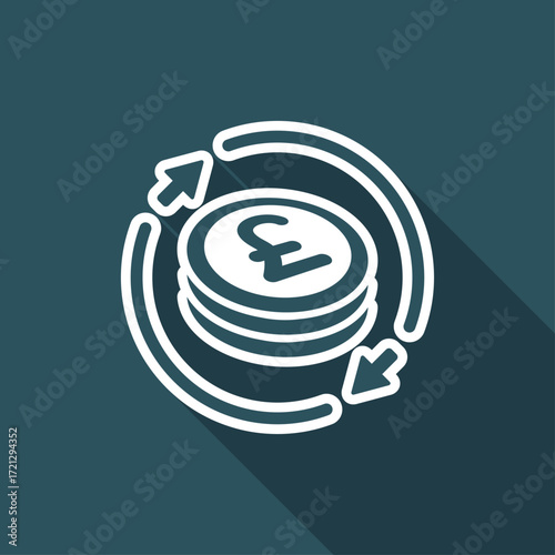 Money exchange icon - Sterling