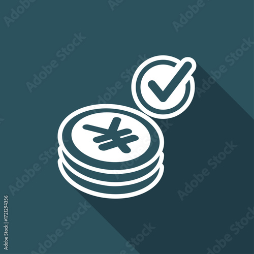 Payment checking icon - Yen