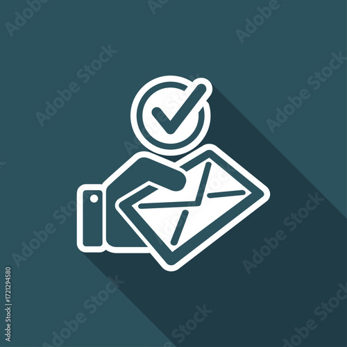 Checking mail flat icon