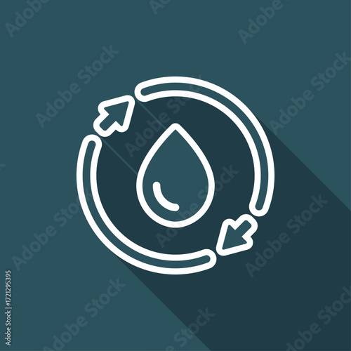 Water drop - renewable concept icon
