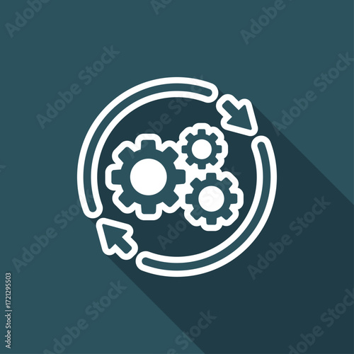 Refresh setting flat icon