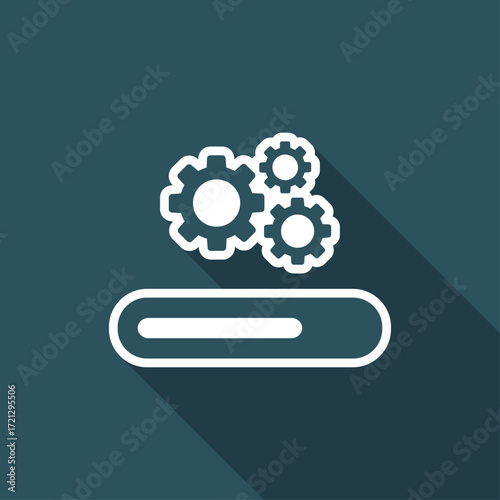 Progression process bar icon