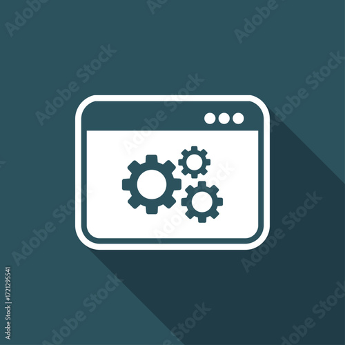 Computer settings flat icon
