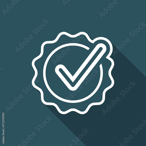 Checking quality symbol icon