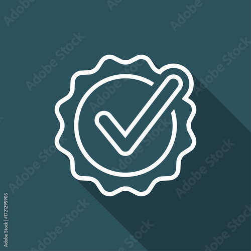 Checking quality symbol icon