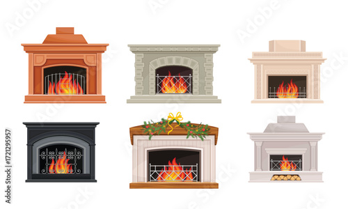 house with fireplace