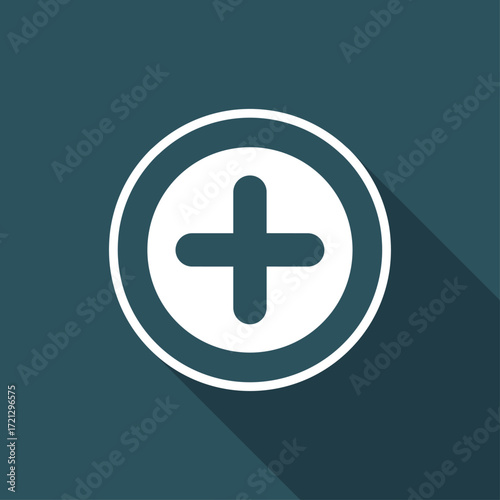 Plus concept flat icon