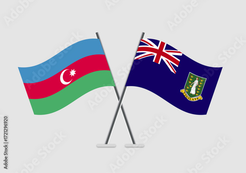Azerbaijan and Virgin Islands UK vector flags created for official publications