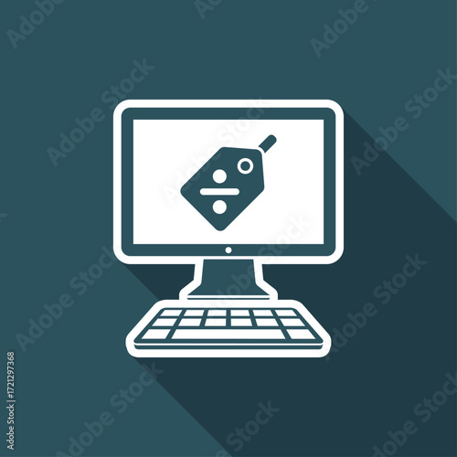 Digital discount label icon