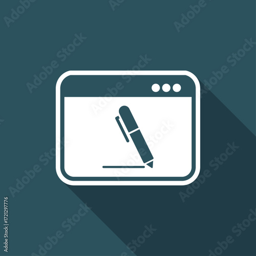 Icon of application for handwriting