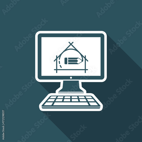 House design project - Vector flat icon