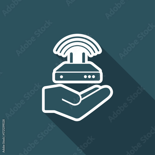 Internet wi-fi area service - Minimal vector icon