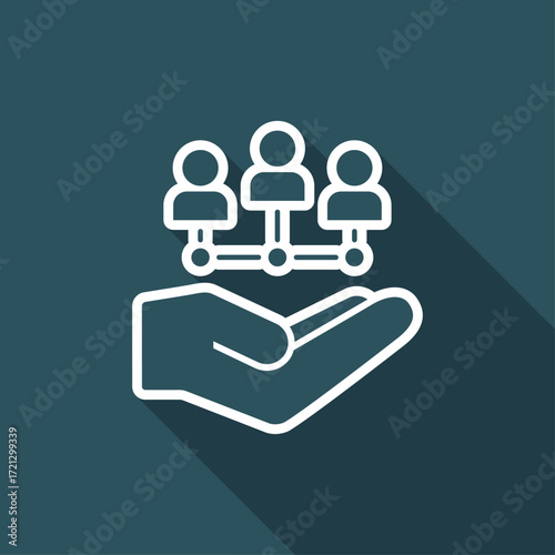 Workgroup network - Minimal vector icon