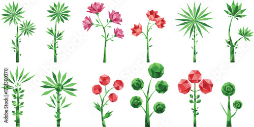 Botanical Watercolor Showcase: An array of beautifully rendered watercolor botanical illustrations, each showcasing unique flower and plant forms, ideal for artistic and decorative purposes. 